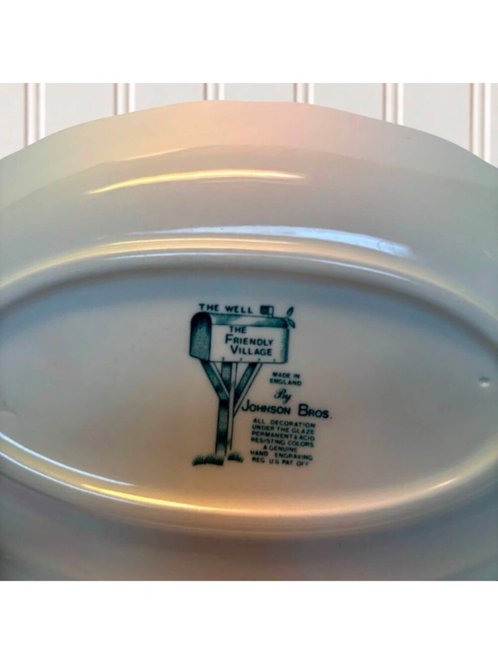 Johnson Bros The Friendly Village Gravy Boat W/ Underplate Made In England Vinta - Picture 4 of 8